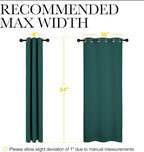 NICETOWN Christmas Thermal Insulated Solid Grommet Blackout Curtains/Drape for Living Room (Hunter Green, 1 Pair, 42 by 84-Inch)
