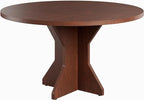 Garvee Round Dining Table for 4-6 People - 47" Circle Kitchen Dinner Table with Sturdy Pedestal Base, Small Spaces Dinning Room Furniture for Living Room, Kitchen, Apartment, Walnut