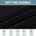 H.VERSAILTEX Blackout Curtain for Living Room Thermal Insulated Window Treatment Curtain 54 inch Length Energy Saving Solid Grommet Top Blackout Drape, One Panel, Jet Black, 52" W x 54" L