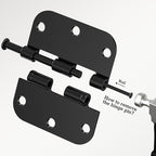 6 Pack No Squeak Matte Black Door Hinges 3.5 Inch 5/8"Radius Round Ball Bearing Interior 3-1/2"Flat Iron Bifold Residential Standard Bedroom Indoor for Doors 3 ½" Hardware House Home Decor Essentials