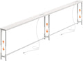 Huuger 110.2 Inch Sofa Table with Power Outlets, 23.9’’-34.4’’ Height Adjustable Range, Behind Couch Table with USB-C Ports, Sofa Tables Narrow Long, Skinny Console Table, for Small Spaces, White