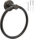 SetSail Towel Holder for Bathroom Wall Screw-in Towel Ring Stainless Steel Hand Towel Holder Heavy Duty Towel Hanger for Bathrooms Oil Rubbed Bronze