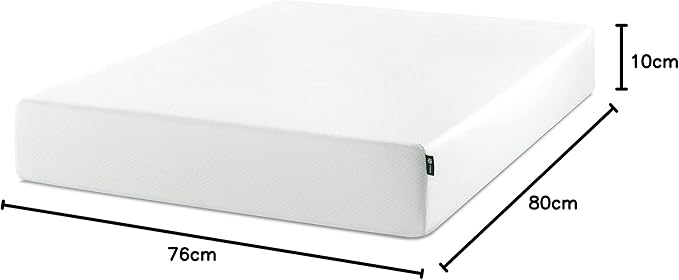 Zinus 10 Inch Green Tea Memory Foam Mattress/CertiPUR-US Certified/Bed-in-a-Box/Pressure Relieving, White, King