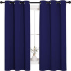 NICETOWN All Season Thermal Insulated Solid Grommet Top Blackout Curtains/Drapes/Panels for Kid's Room (Royal Blue, 2 Panels, 42 x 63 Inch)