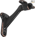 khtumeware 6 Pack 3 Inch Oil Rubbed Bronze Hand Rail Bracket Heavy Duty Hardware for Stairways, Home or Office Vintage Stair Support Handrail Brackets