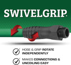 Flexzilla Colors SwivelGrip Garden Hose 5/8 in. x 10 ft., Lightweight All-Weather Water Hose, Durable and Flexible, Leak-Free Connections, Forest Green