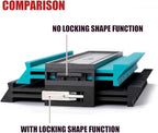 Saker Contour Gauge Profile Tool- Adjustable Lock-Precisely Copy Irregular Shape Duplicator - Must Have Tool for DIY Handyman, Construction (BLACK+10INCH)