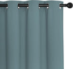 NICETOWN Blackout Patio Curtains 100 x 144 Inches Long for Sliding Door Extral Wide Blackout Curtain Panels Thermal Insulated Room Divider - Grommet Top, 100" W x 144" L, 1 Panel, Greyish Blue
