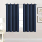 H.VERSAILTEX Premium Blackout Thermal Insulated Room Darkening Curtains for Bedroom/Living Room - Classic Grommet Top (2 Panels, Navy, 52 Inch by 54 Inch)