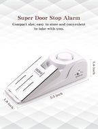 EMDMAK Door Stop Alarm with 120DB Siren Door Stop for Home & Travel (White) (Pack of 1)