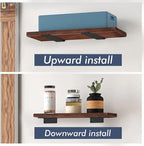 12 Pack Floating Shelf Brackets, 4 Inch Heavy Duty Industrial Shelf Bracket, Black Metal L Brackets for Shelves Support DIY(1/5 Inch Thicked)