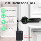 Fingerprint Door Lock Biometric Door Knob with Keypad Keyless Entry, Door Locks for Bedrooms, Home Hotel Office Apartment Black