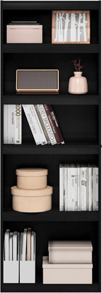 Furinno Jaya Enhanced Home 5-Tier Shelf Bookcase, Blackwood
