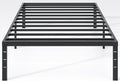 Metal Bed Frame,Twin Size Bed Frame with Storage Space,Heavy Duty Sturdy Mattress Foundation,Easy Assembly,No Box Spring Needed, Black,14 Inch,Twin