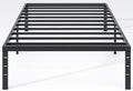 Metal Bed Frame,Twin Size Bed Frame with Storage Space,Heavy Duty Sturdy Mattress Foundation,Easy Assembly,No Box Spring Needed, Black,12 Inch,Twin
