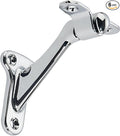 khtumeware 6 Pack 3 Inch Polished Chrome Hand Rail Bracket Heavy Duty Hardware for Stairways, Home or Office Vintage Stair Support Handrail Brackets