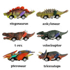 DINOBROS 6-Pack Dinosaur Pull Back Cars