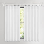 NICETOWN White Velvet Curtains 63 inches for Bedroom, Sound Reducing Heavy-Duty Solid Rod Pocket Light Blocking Drapes/Panels for Living Room (2 Panels, 52 inches Wide Each Panel)