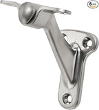 khtumeware 6 Pack 3 Inch Brushed Nickel Hand Rail Bracket Heavy Duty Hardware for Stairways, Home or Office Vintage Stair Support Satin Nickel Handrail Brackets