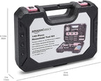 Amazon Basics 142-Piece Household Tool Kit for Home Repair, Hand Tools with Storage Case, 13.39 x 9.25 x 2.95 inch, Pink