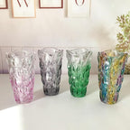 Unbreakable Flower Glass Vase 2.4lb 9.5inch Sparkle vase Bohemian Style, for Centerpieces,Kitchen,Office, Living Room,Wedding,Perfect Home Decor Glass Vase (Gradient Gray)