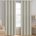 H.VERSAILTEX Light Blocking Curtain for Living Room Thermal Insulated Window Treatment Panel/Drape for Dining Room, Elegant Soft Curtain for Bedroom Grommet Top One Panel (Ivory - 52x102 Inches)