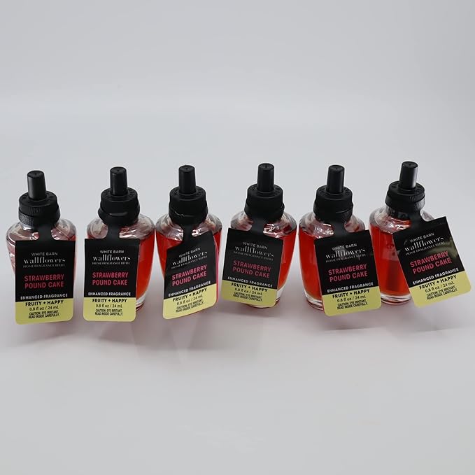 Strawberry Poundcake Wallflowers Refills - Holiday Favorites THANKSGIVING CHRISTMAS - 2022 Edition - 0.8fl Oz - Pack of 6