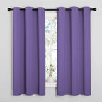 NICETOWN Room Darkening Curtains for Kitchen, Lilac Purple, Set of 2, 42 inches Wide by 50 inches Long, Window Treatment Thermal Insulated Solid Grommet Room Darkening Curtains/Drapes for Bedroom