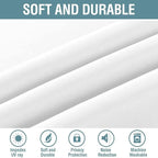 H.VERSAILTEX White Curtains for Living Room Pure White Curtain 96 inches Long Thermal Insulated Window Treatment Panel/Drape for Bedroom, White, One Panel, Grommet Top, 52" W x 102" L