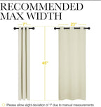 NICETOWN Room Darkening Curtain Panels for Living Room, Thermal Insulated Grommet Room Darkening Draperies/Drapes for Window (Beige, 2 Panels, W29 x L45 -Inch)