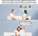 4 Pack Transparent Adjustable Air Deflector for Vents, Sidewalls and Ceiling Registers, 8.5" to 15"