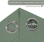 H.VERSAILTEX Blackout Patio Curtains 100 x 96 Inches for Sliding Door Extral Wide Blackout Curtain Panels Thermal Insulated Room Divider - Grommet Top, 8' Tall by 8.5' Wide - Green Bay