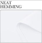 NICETOWN White Window Curtain Panels - 50% Light Blocking Curtains for Bedroom & Dining Room Window (Set of 2, 42 inches x 63 inches)