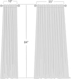 NICETOWN Linen Curtains 84 inches Long, Grommet Thick Flax Linen Privacy Assured with Light Filtering Window Treatments for Bedroom/Living Room, Vannila, W55 x L84, 2 Panels