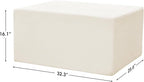 Ottoman for Cloud Sectional Boneless Couches Living Room, Modular Ottoman for Deep Seat Oversized Couch, Memory Foam Compressed Spineless Foot Rest for Bedroom Apartment Beige