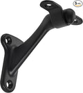 khtumeware 5 Pack 3 Inch Matte Black Hand Rail Bracket Heavy Duty Hardware for Stairways, Home or Office Stair Support Handrail Brackets