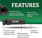 Flexzilla Colors Garden Hose 5/8 in. x 50 ft., Lightweight All-Weather Water Hose, Durable and Flexible, Leak-Free Connections, Forest Green