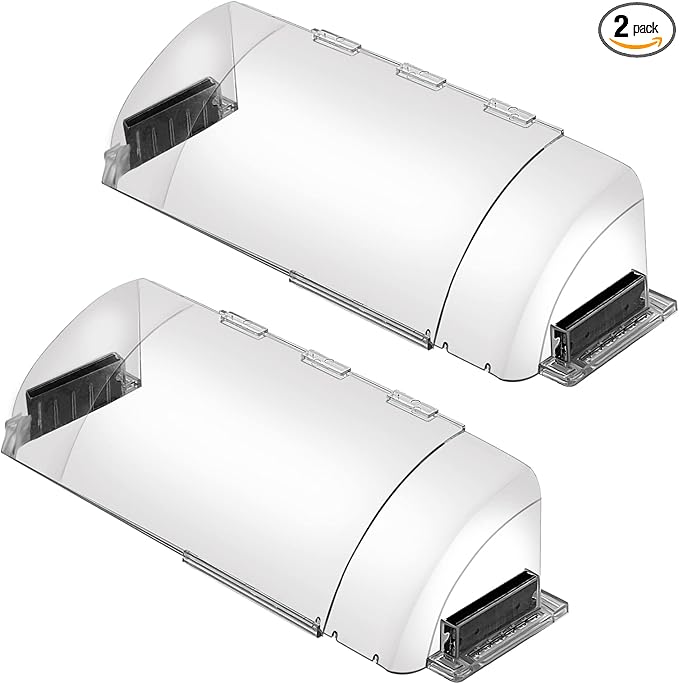 2 Pack Air & Heat Deflector for Vents, Sidewalls and Ceiling Registers, Adjustable from 8.5" to 15"