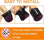 24 Pcs Chair Leg Floor Protectors for Hardwood Floors Silicone Covers to Protect Wood Tile Floors Scratches Felt Pads Furniture Leg Caps No Noise (Fit:0.5"-0.89")