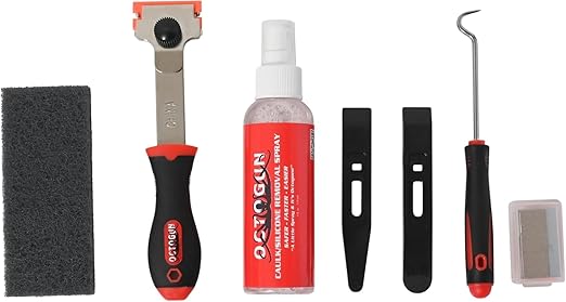Newborn Octogun Complete Caulking Bundle | Pro Drip-Free Caulk Gun, Universal Silicone Sealant, 8-Piece Smoothing Tool Kit, and Caulk Removal Set | All-in-One Home Repair & Sealing Pack