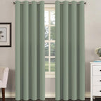 H.VERSAILTEX Blackout Curtain for Living Room Thermal Insulated Window Treatment Curtain Extra Long 96 inch Length Energy Saving Solid Grommet Top Blackout Drape, One Panel, Cyan, 52" W x 96" L