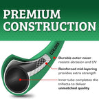Flexzilla Colors Lead-In Garden Hose 5/8in. x 10ft., Lightweight All-Weather Water Hose, Durable and Flexible, Leak-Free Connections, Forest Green