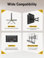Mounting Dream Soundbar Mount Bracket for Mounting Above or Under TV Fits Most of Sound Bars Up to 15 Lbs, with Detachable Long Extension Plates MD5420