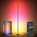 Govee RGBIC Floor Lamp Basic, LED Corner Lamp Compatible with SmartThings, Alexa, and Matter, Smart Modern Floor Lamp with Music Sync and 16 Million DIY Colors, Standing Lamp for Bedroom Living Room