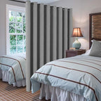 H.VERSAILTEX Blackout Patio Curtains 100 x 84 Inches for Sliding Door Extral Wide Blackout Curtain Panels Thermal Insulated Room Divider - Grommet Top, 7' Tall by 8.5' Wide - Dove Gray