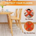 24 Pcs Chair Leg Floor Protectors for Hardwood Floors, Silicone Covers with Felt Pads, Furniture Leg Caps, Reduce Noise, Anti-Scratch, Fit (15/16" to 1-5/16")