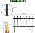 Metal Decorative Garden Fence 22" Wide x 18" High (10 Panels, Total Length 18.3 feet), Metal Border Folding Fence, Landscape Fencing for Flower Bed, Yard, Animal Barrier