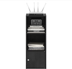 Furinno LUDER Book Shelf, 3-Tier Modern Bookshelf, Bookcase with 1 Door Storage Cabinet, 9.3 x 12 x 31.5, for Organization and Storage, for Living Room, Bedroom, Home Office, Blackwood