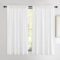 NICETOWN White Velvet Curtains 63 inches for Bedroom, Sound Reducing Heavy-Duty Solid Rod Pocket Light Blocking Drapes/Panels for Living Room (2 Panels, 52 inches Wide Each Panel)