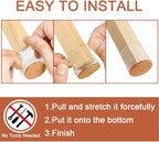24 Pcs Chair Leg Floor Protectors for Hardwood Floors Silicone Covers Felt Pads Furniture Leg Caps Anti-Scratch Reduce Noise Fit (1-5/16" to 2")